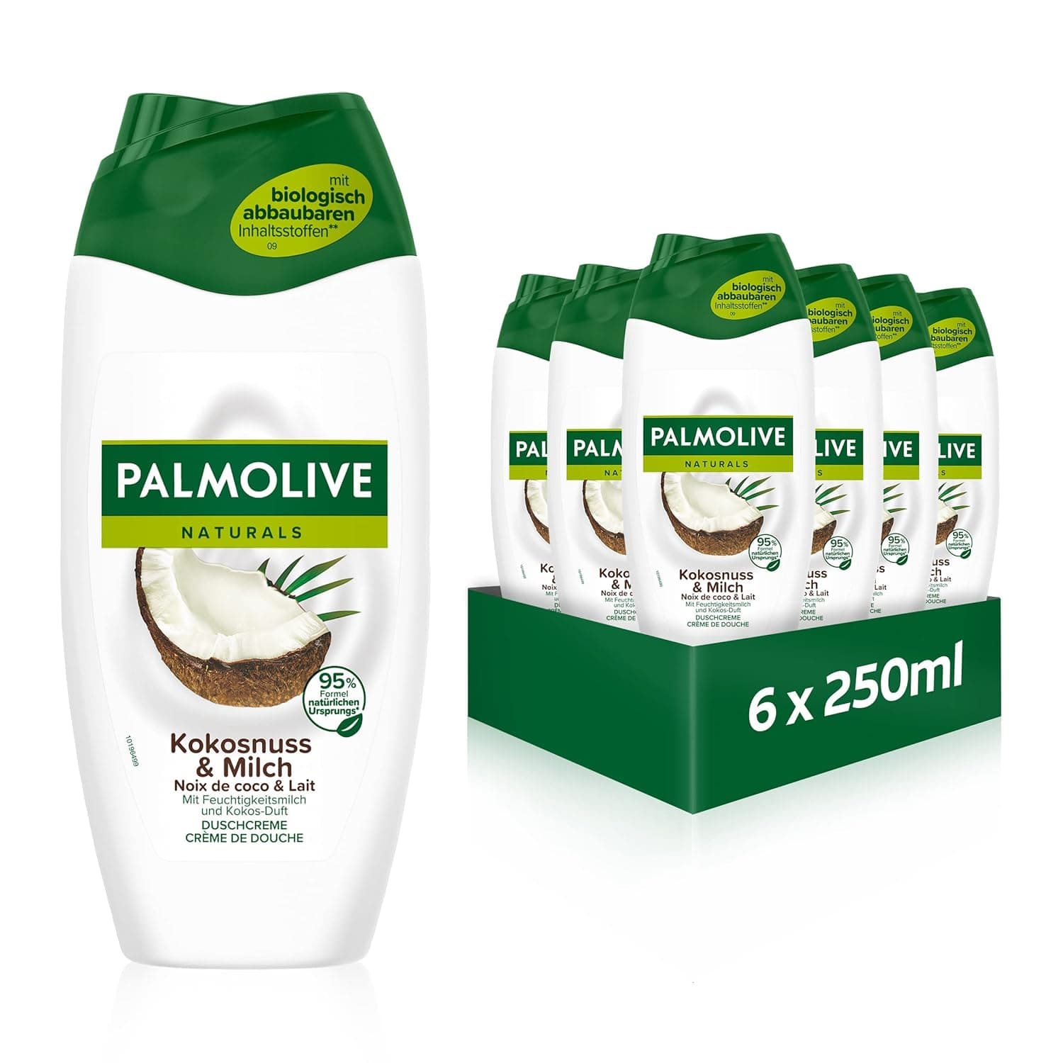 Palmolive Naturals Shower Gel Coconut & Milk 6 x 250 ml  